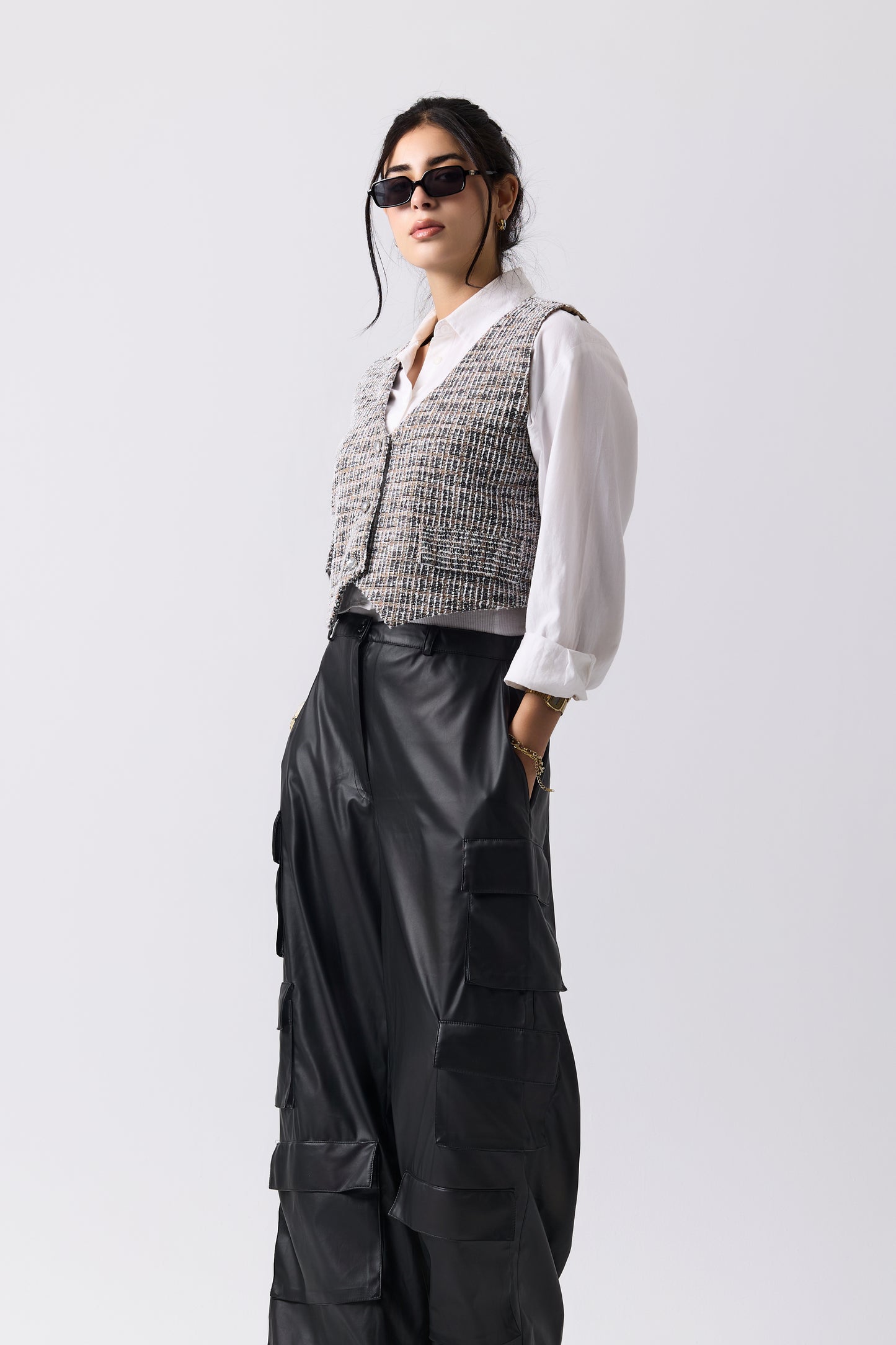 Tweed signature vest