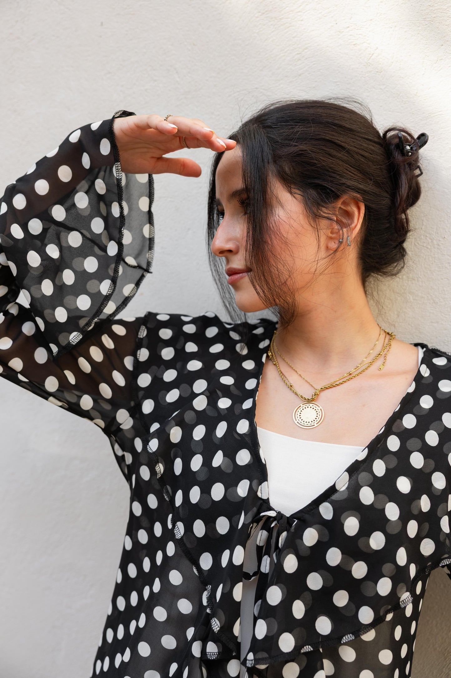 Polka Ruffle Cardigan