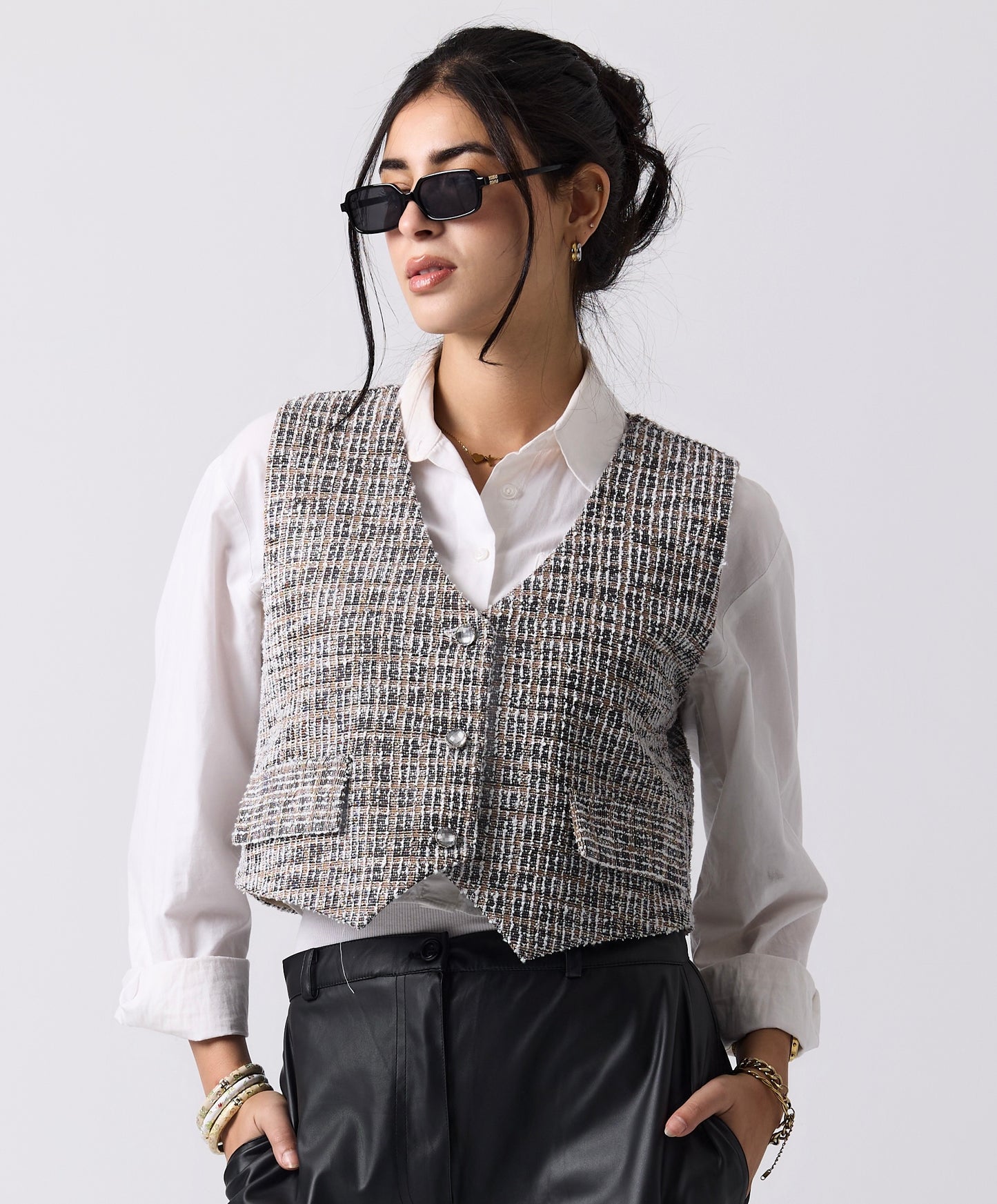 Tweed signature vest