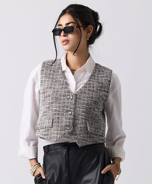 Tweed signature vest